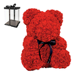 Rose Bear from Red Roses with Ribbon – 25 / 40cm – Gift Box