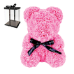 Rose Bear from Pink Roses with Ribbon – 25 / 40cm – Gift Box