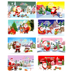 Christmas Cards with Envelope – 8 Designs, 25x12.5cm (Pack of 24) 