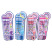 Set of 12 Unicorn Pencils 2B with Eraser, Sharpener & Grip