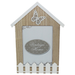 Wooden House-Shaped Photo Frame with Butterfly for 10x15cm / 13x18cm Photos
