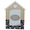 Wooden House-Shaped Photo Frame for 10x15cm & 13x18cm Photos