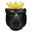Decorative Tiger with Gold Crown in 2 Sizes