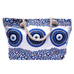 Beach Bag with Evil Eye Design