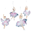 Hanging Ballerina Decoration with Silver & Pink Dress in 4 Designs 