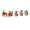 Christmas Snow Globe Sleigh with Santa – Set of 4 Designs