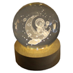 Glass Globe with Light and Engraving “Astronaut on the Moon” – 8cm (Battery Operated)