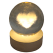 Glass Globe with Light and Engraving “Heart” – 8cm (Battery Operated)