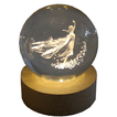Glass Globe with Light and Engraving “Dancer” – 8cm (Battery Operated)