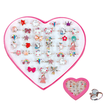 Children’s Rings in Heart Box – Set of 36 Pieces