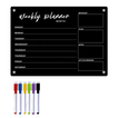 Magnetic Weekly Planner Board Black with 6 Markers – 30x21cm