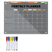 Transparent Magnetic Organizer Board with 6 Markers – 30x21cm
