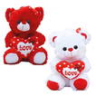 Αρκουδάκι “Love” 30cm – Κόκκινο & Λευκό 