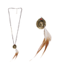 Women’s Necklace with Metal Hat & Feathers – Pack of 6 Pieces