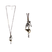 Women’s Necklace with Metal Heart, Crown & Key – Pack of 6 Pieces