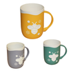 Kids Plastic Mug in 3 Colors – Bee Design – Pack of 6 – 9.5x8cm