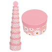 Round Daisy Gift Packaging Boxes Set – 10 Pieces