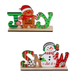 Christmas wooden decoration in 2 designs 17.5x10.5cm