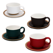 Cup with saucer 4 colors 9.2x6.5cm