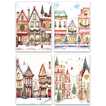 Christmas greeting cards with envelope in 4 designs – 17x12cm