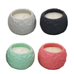 Soy Scented Candle in cement base, 4 colors – 3 fragrances, Size 13x9.5cm