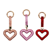 Heart Keychain with Rhinestones – 3 Colors, Pack of 3