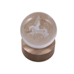Engraved Globe with Light – Unicorn, 8cm Diameter