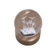 Engraved Globe with Light – Flowers, 8cm Diameter