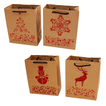 Christmas Kraft Gift Bag in 4 Designs and 2 Sizes