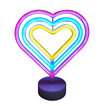 Φωτιστικό Neon Καρδιά με Βάση – 28cm (USB & Μπαταρία)