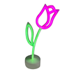Φωτιστικό Neon Λουλούδι με Βάση – 31cm (USB & Μπαταρία)