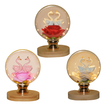 Glass Dome with Swans & LED Rose – 3 Colors – 12x9.5cm