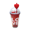Drink Tumbler with Lid & Straw “LOVE” – 450ml