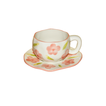 Ceramic Floral Cup with Saucer – 300ml