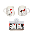 Set of 2 Ceramic Mugs Loved & Joy – 350ml
