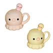 Ceramic Mug with Lid and Spoon Octopus Design – 400ml