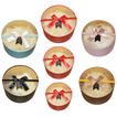 Round Gift Boxes with Bow – Set of 3 – 5 Colors