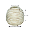 Textured Ceramic Vase Beige 14.5x7.5x14cm