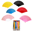 Polka Dot Souvenir Folding Fans Assorted Colors for Souvenir & Tourist Shops