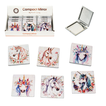 Square Unicorn & Flowers Compact Pocket Mirror 7cm