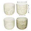 Cement Planter Embossed Designs 12x13x10cm