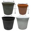 Ribbed Planter in 4 Colors in 2 Sizes