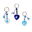Heart Evil Eye Keychain with Beads 3.5cm