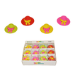 Kids 3D hat erasers in assorted colors