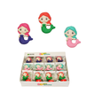 Kids 3D mermaid erasers in assorted colors