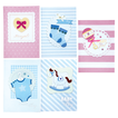 New baby card with envelope 15x10.5 cm (boy/girl designs)