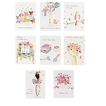 Assorted greeting cards with envelope 18x13 cm (watercolor – mixed messages)