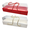 Gift Box with Clear Lid and Rope Handle Red or White 32x11x9.5cm 