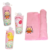 Βρεφική Κουβέρτα Fleece Soft Flannel Cute Baby Ροζ 75x100cm