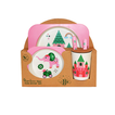 Kids Bamboo Dinner Set Elephant Design Gift Box 5 Pieces 